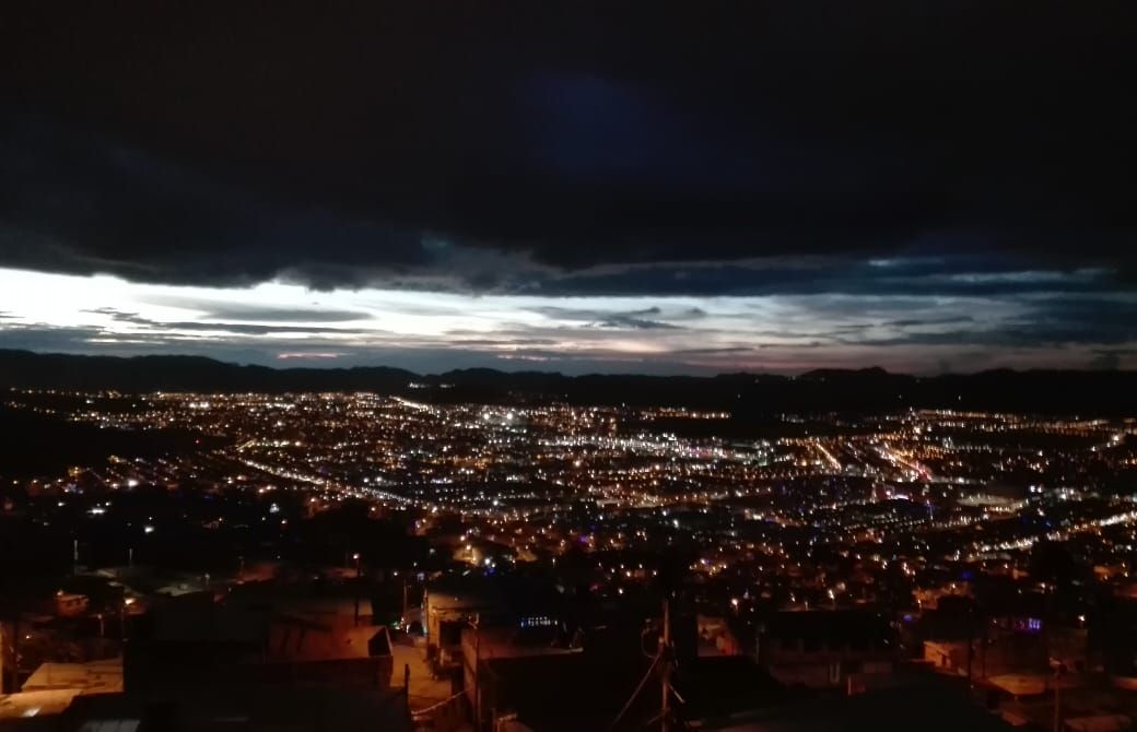 Paisaje nocturno de Soacha